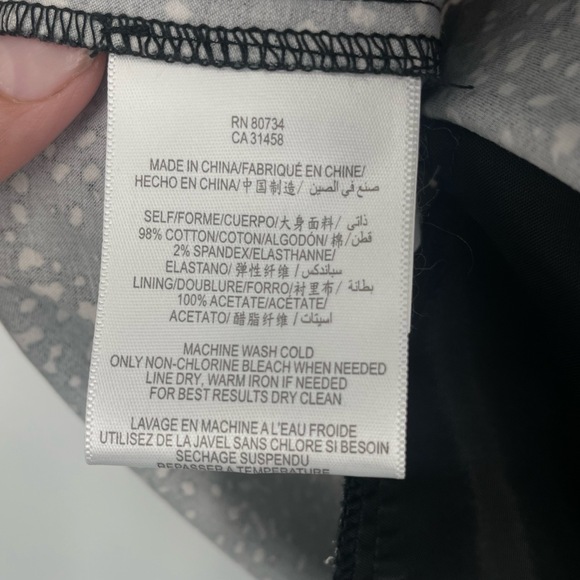 BCBGeneration Women's Black & White Scoop Neck Fit & Flare Mini Dress Size S - Picture 5 of 12